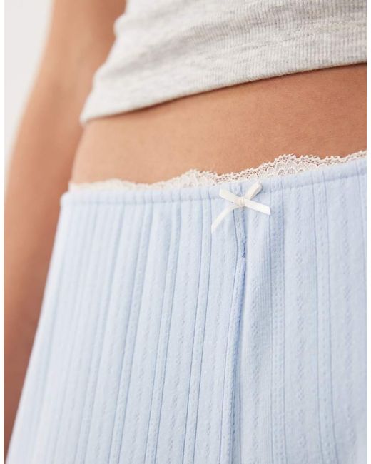 Abercrombie & Fitch Blue Pointelle Pyjama Trousers