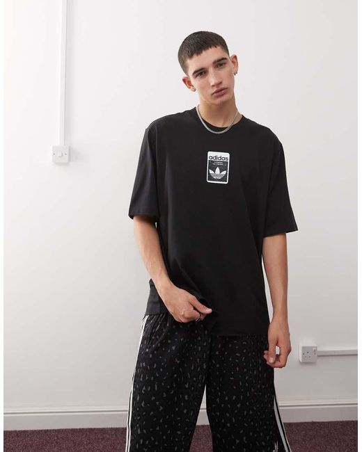 Adidas Originals Black Oversized T-Shirt for men