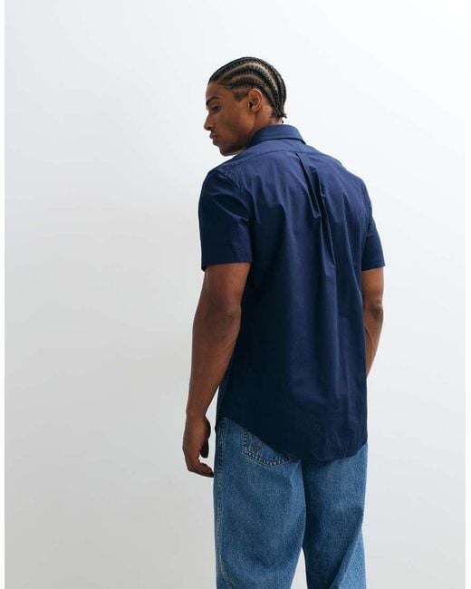 Polo Ralph Lauren Blue Custom Fit Short Sleeve Sport Shirt for men