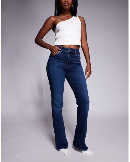 GOOD AMERICAN Blue Soft Tech Good Classic Bootcut Jeans