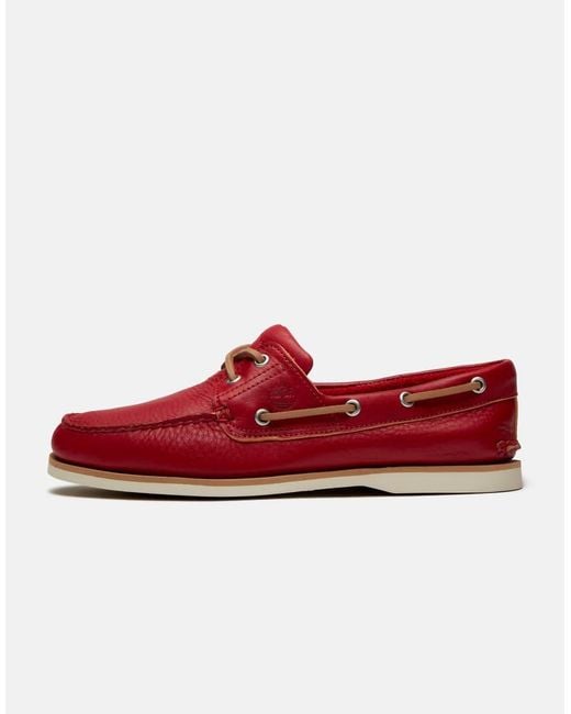 Timberland Red Classic Boat Shoe for men