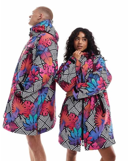 OOSC Red Big Poppa With Sherpa Changing Robe
