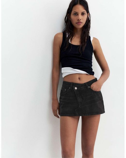 Pull&Bear White – jeans-skort