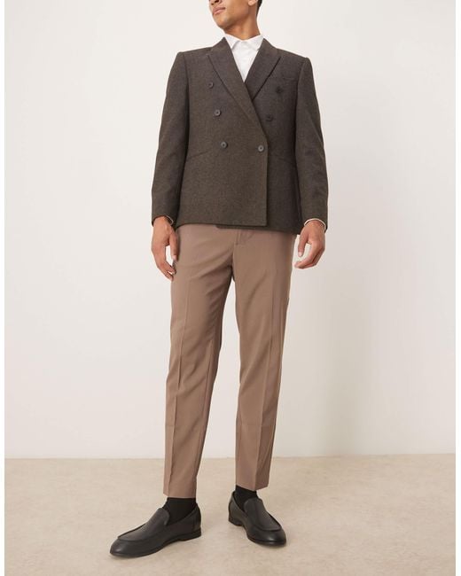 ASOS Natural Smart Tapered Pants for men