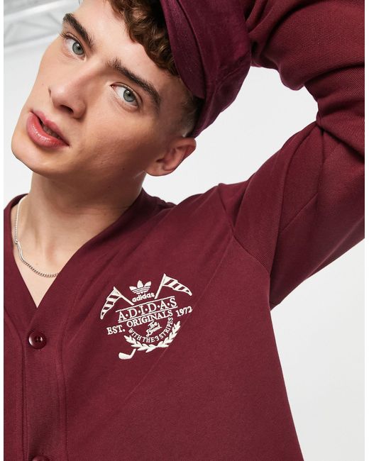 adidas Originals Vest Met Collegestijl Logo in het Rood voor heren | Lyst