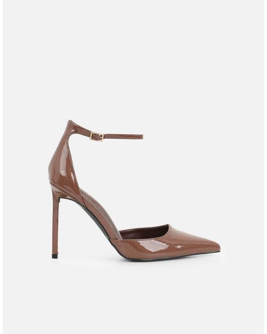 SIMMI White Erika Patent Court Shoes