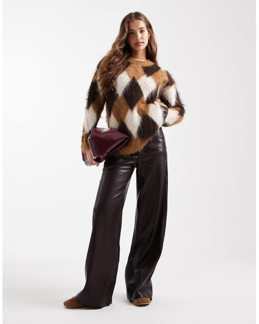 New Look Brown Brushed Jumper