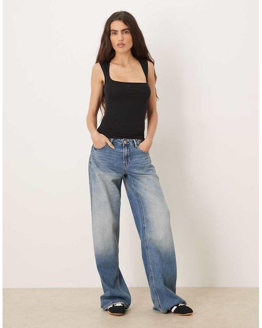 JJXX Blue 2 Pack Square Neck Top