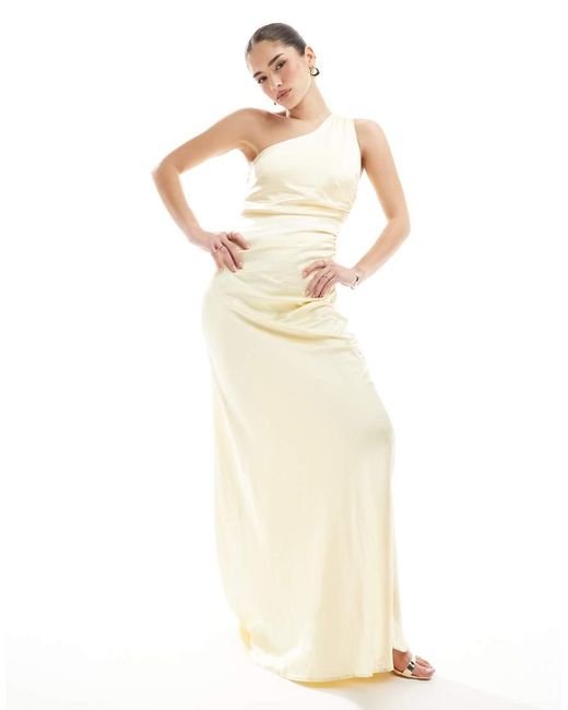 Vestito Lungo Monospalla Da Damigella di Six Stories in White