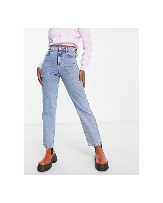 Miss Selfridge Jeans Met Rechte Pijpen En Hartvormige Zakken in het Blue