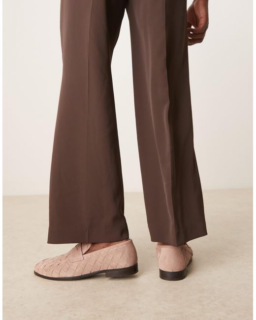 ASOS Brown Weave Loafers for men