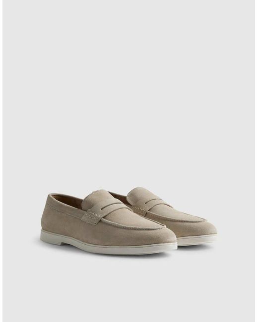River Island Natural Suede Loafers for men