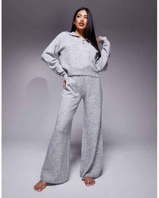 ASOS Lounge Cable Knit Sweater And Pants Set in Blue Lyst