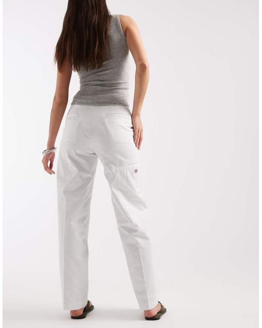 Dickies White 247 Loose Work Trousers
