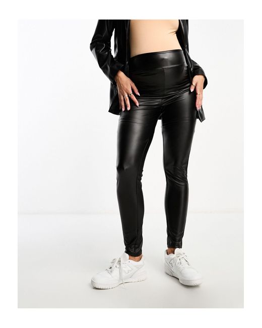 Vero Moda Black Skinny Leather Look legging