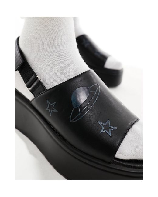 Koi Footwear Blue Koi Departed Aliens Slingback Sandals