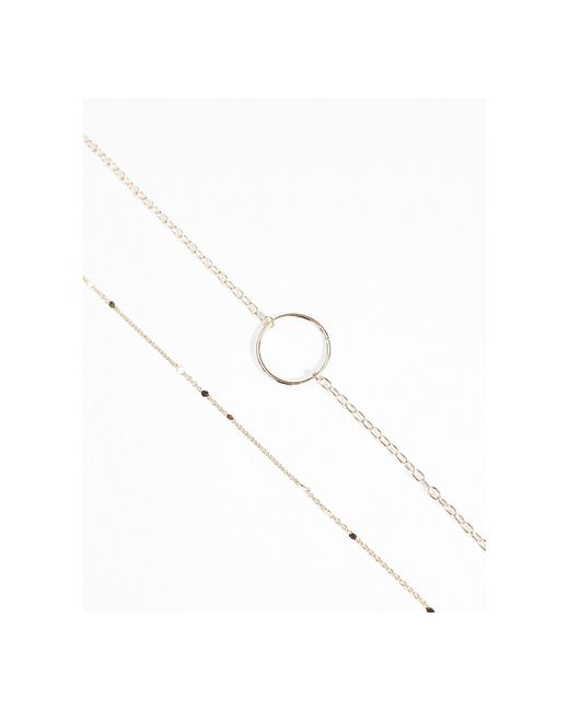 ASOS Black Pack Of 2 Necklaces With Fine Circle Pendant