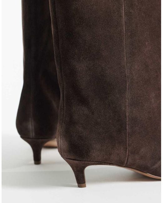 Steve Madden Brown Luca Kitten Heeled Knee Boots