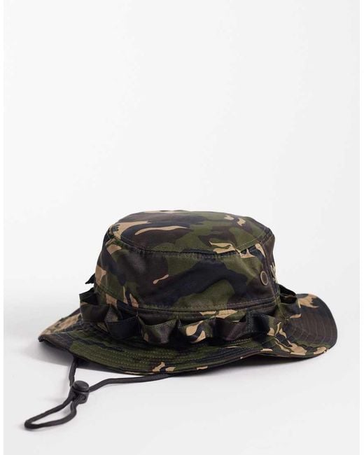 ASOS Black Camo Boonie Hat for men