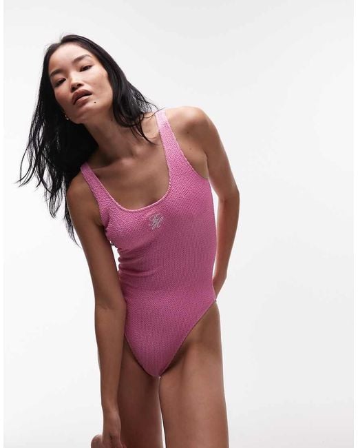 Tommy Hilfiger Red Resort Crinkle One Piece Swimsuit