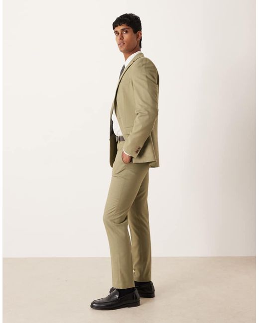 ASOS Natural Slim Suit Jacket for men