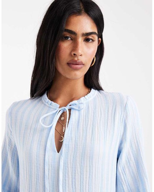 Vero Moda Blue Smock Mini Dress