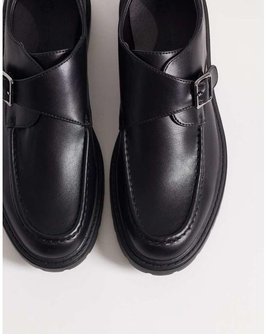 SEQWL Blue Pier Chunky Buckle Detailing Shoes for men