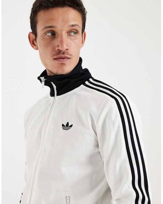 Adidas Originals White Classic Track Top for men