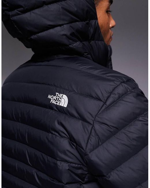 The North Face Blue Classic Down Hooded Jacket for men