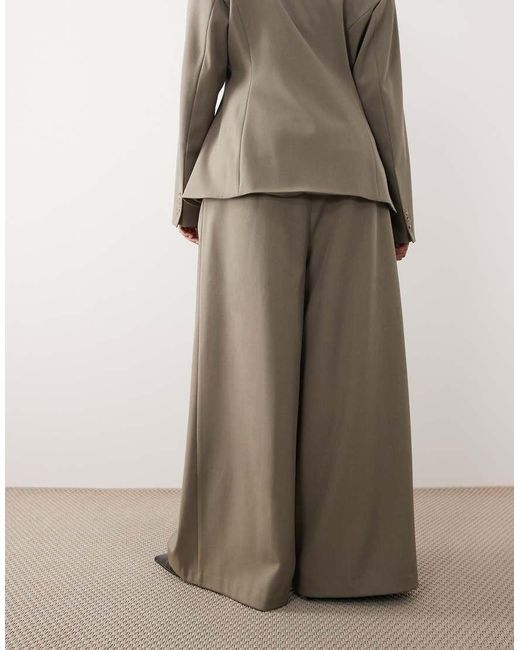 ARRANGE Natural Curve Draped Tailored Wide Leg Trouser