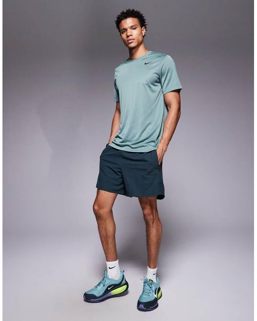Nike Blue Pro Dri-fit 6 Inch Shorts for men