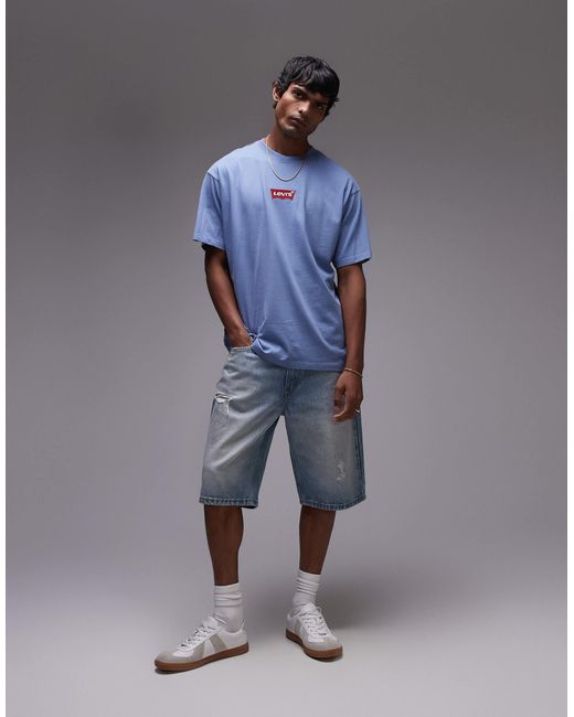 Levi's – 469 – locker geschnittene jeansshorts in Blue für Herren