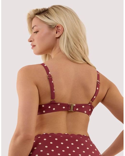 Peek & Beau Hazel Wine Spot Underwired Bikini Top