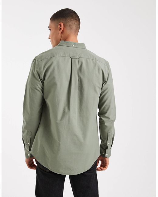 Farah Green Brewer Long Sleeve Shirt for men