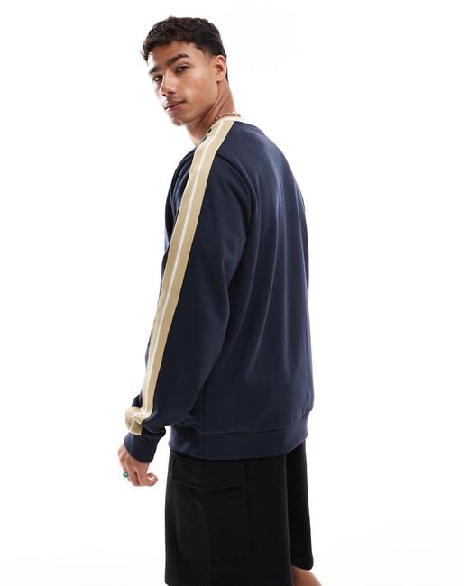 Lyle & Scott Blue Mid Layers Contrast Taped Sweatshirt for men