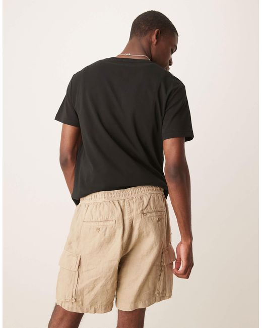 Gant Black Linen Cargo Shorts for men