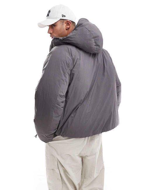 Jack & Jones Gewatteerd Jack Met Capuchon En Tech Details in het Gray voor heren