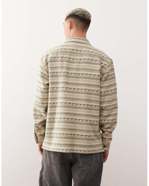 Billabong – offshore – hemd aus jacquard-flanell in Natural für Herren