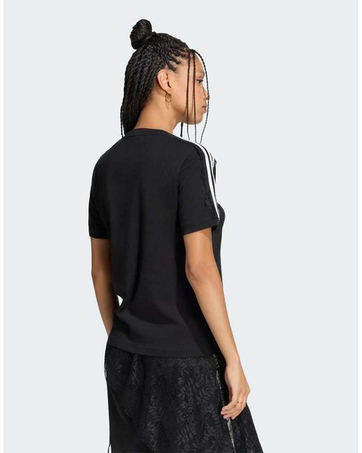 Adidas Originals Black Lace 3 Stripes Tee