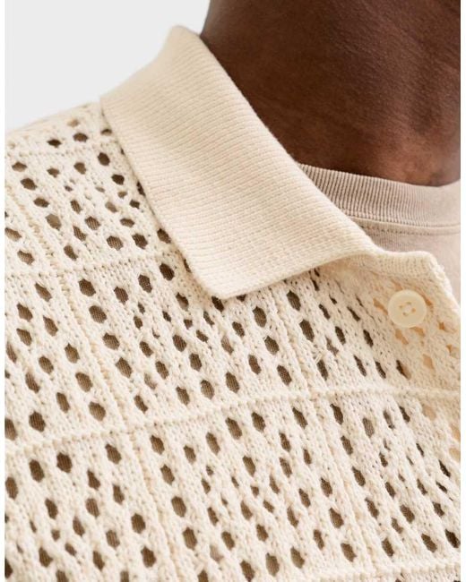 Jack & Jones Natural Knitted Polo for men