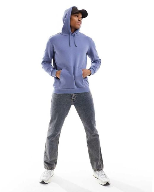 Sudadera Azul Lavado Extragrande Con Capucha De Only & Sons de hombre de color Blue