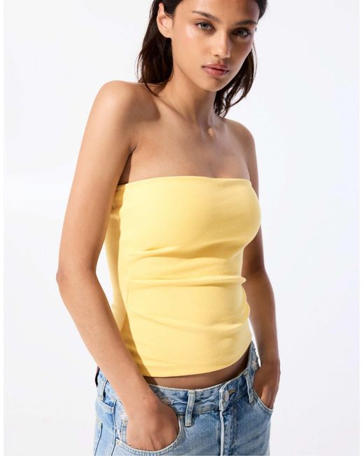 Pull&Bear Yellow – trägerloses oberteil