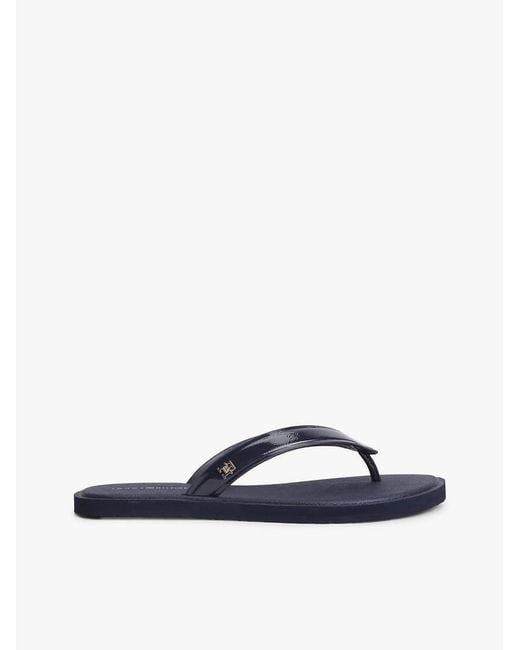 Tommy Hilfiger Blue Th Monogram Flip-Flops