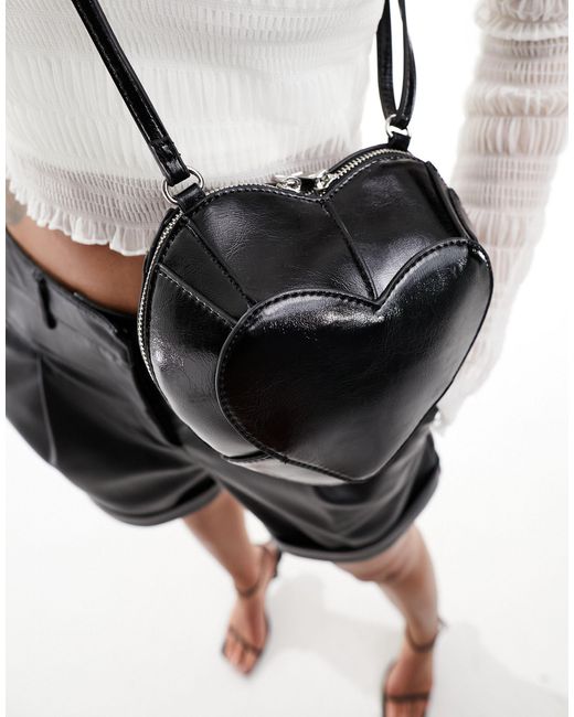 ASOS Heart Crossbody Bag in Black Lyst