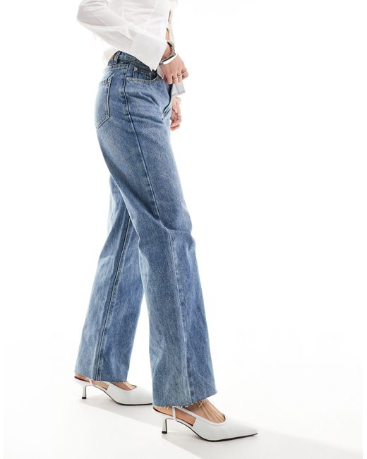 Urban Revivo Blue Classic Straight Leg Jeans