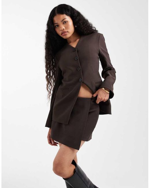 Only Petite Black Tailored Skort Co-ord