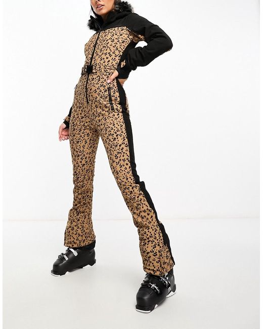 Traje De Esquí Con Estampado De Leopardo Prtposh 23 De Protest de color White
