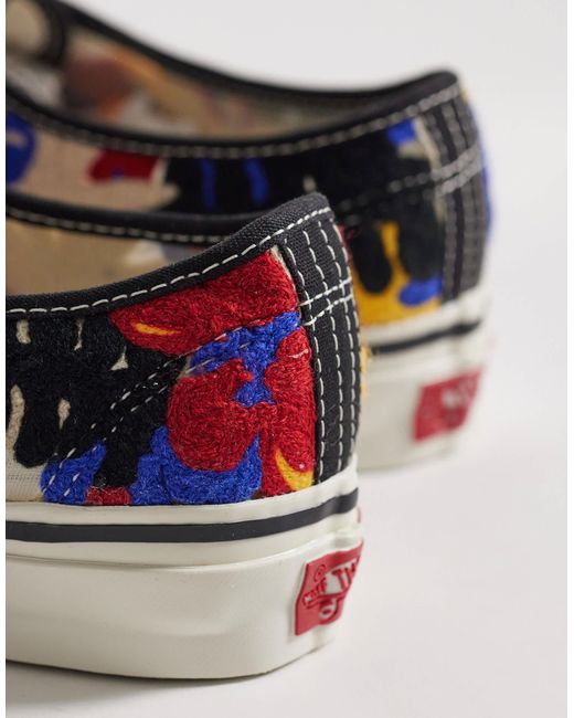 Vans Blue Authentic – sneaker mit em blumenmuster