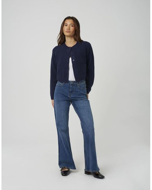 Brave Soul Blue Raglan Sleeve Soft Knit Cardigan