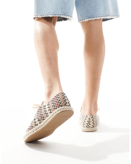 ASOS White Lace Up Espadrilles for men